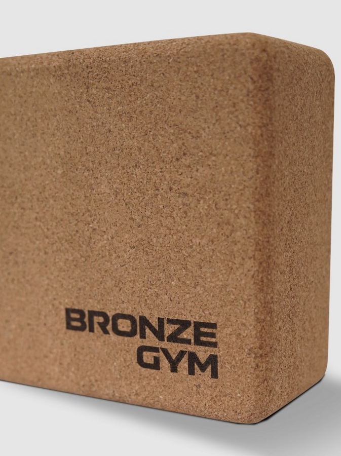 Блок для йоги 23х15х7,5 см, пробка Bronze Gym BG-FA-CYB