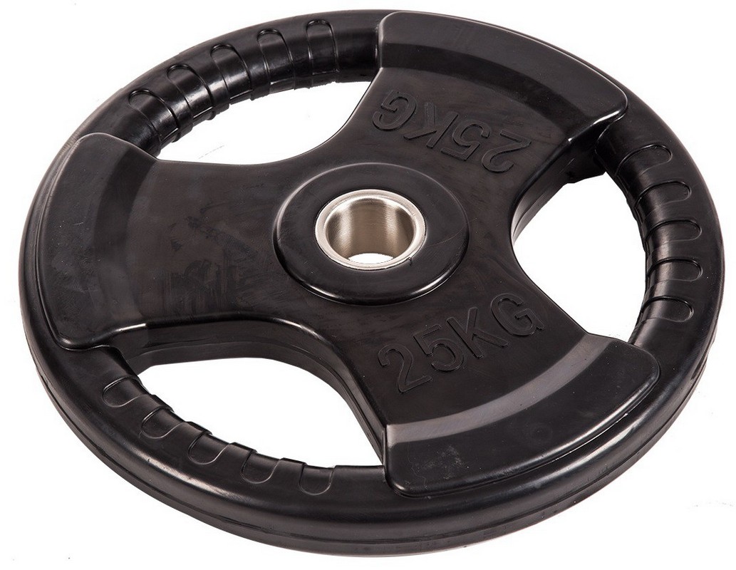 Диск обрезиненный черный 3 Handle D51мм 25кг Profi-Fit