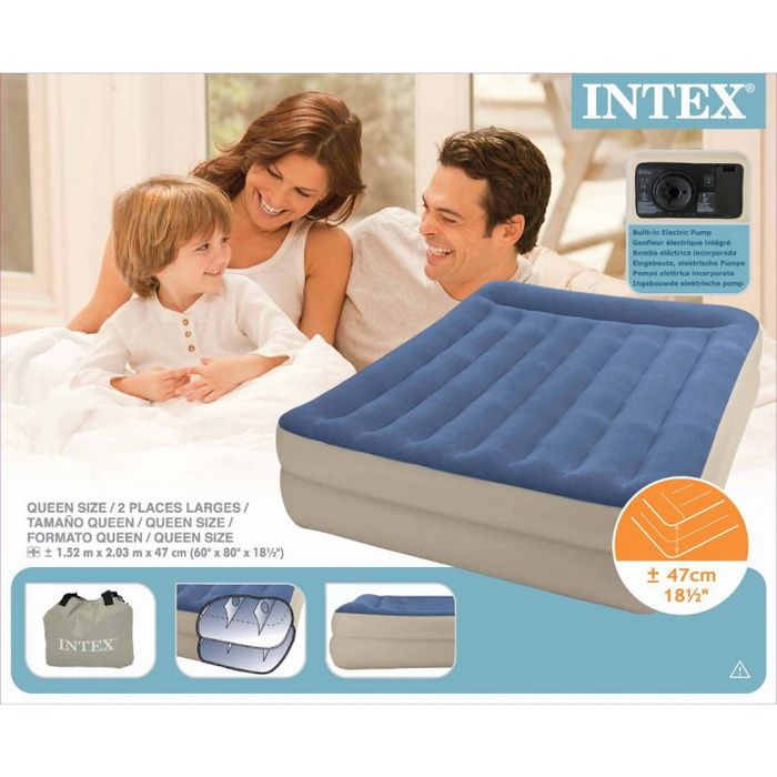 Кровать Intex Pillow Rest 152х203х47см с насосом 220В Intex 67714