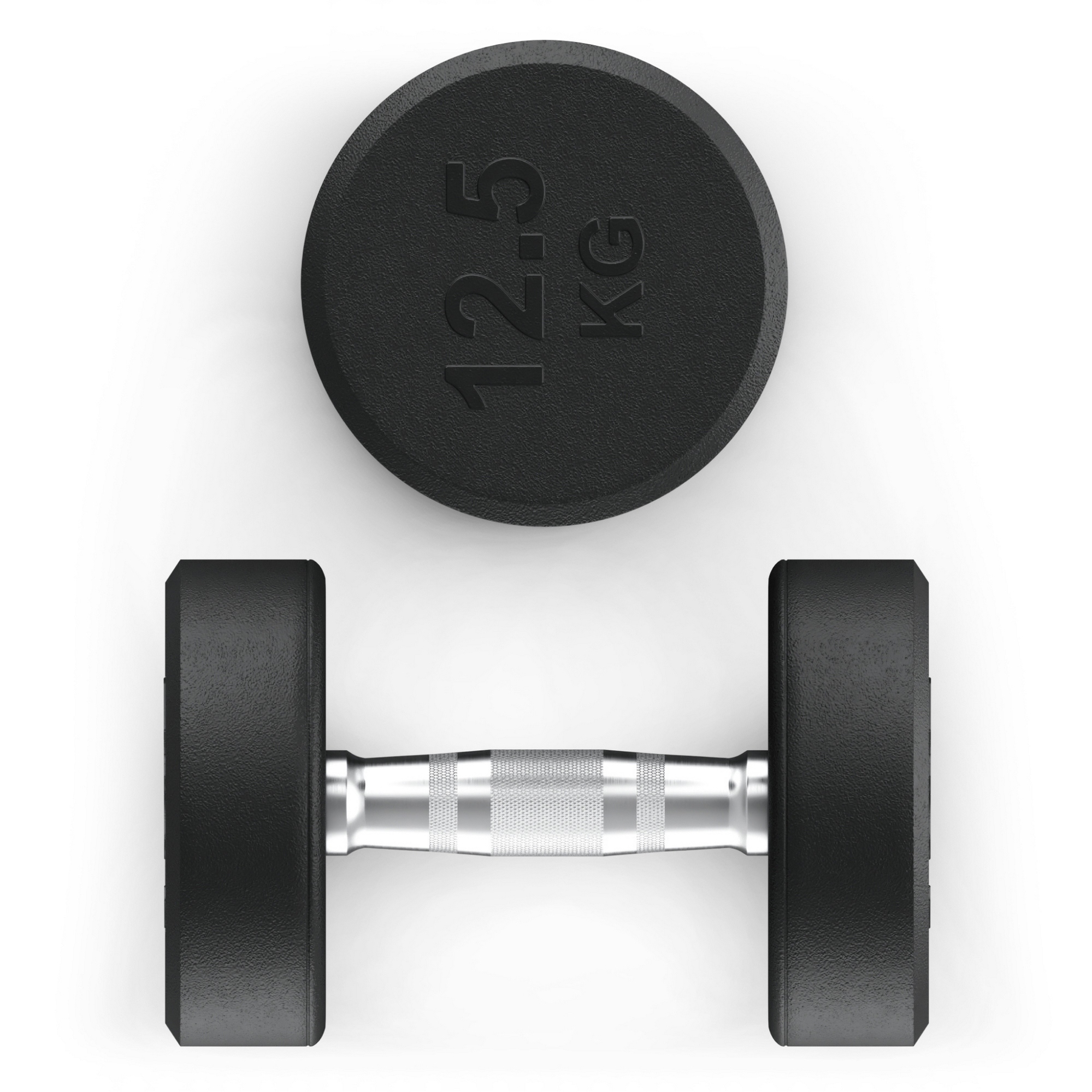 Гантель круглая обрезиненная 12,5 кг UnixFit PRO DBRND12_5PBKx2 2 шт