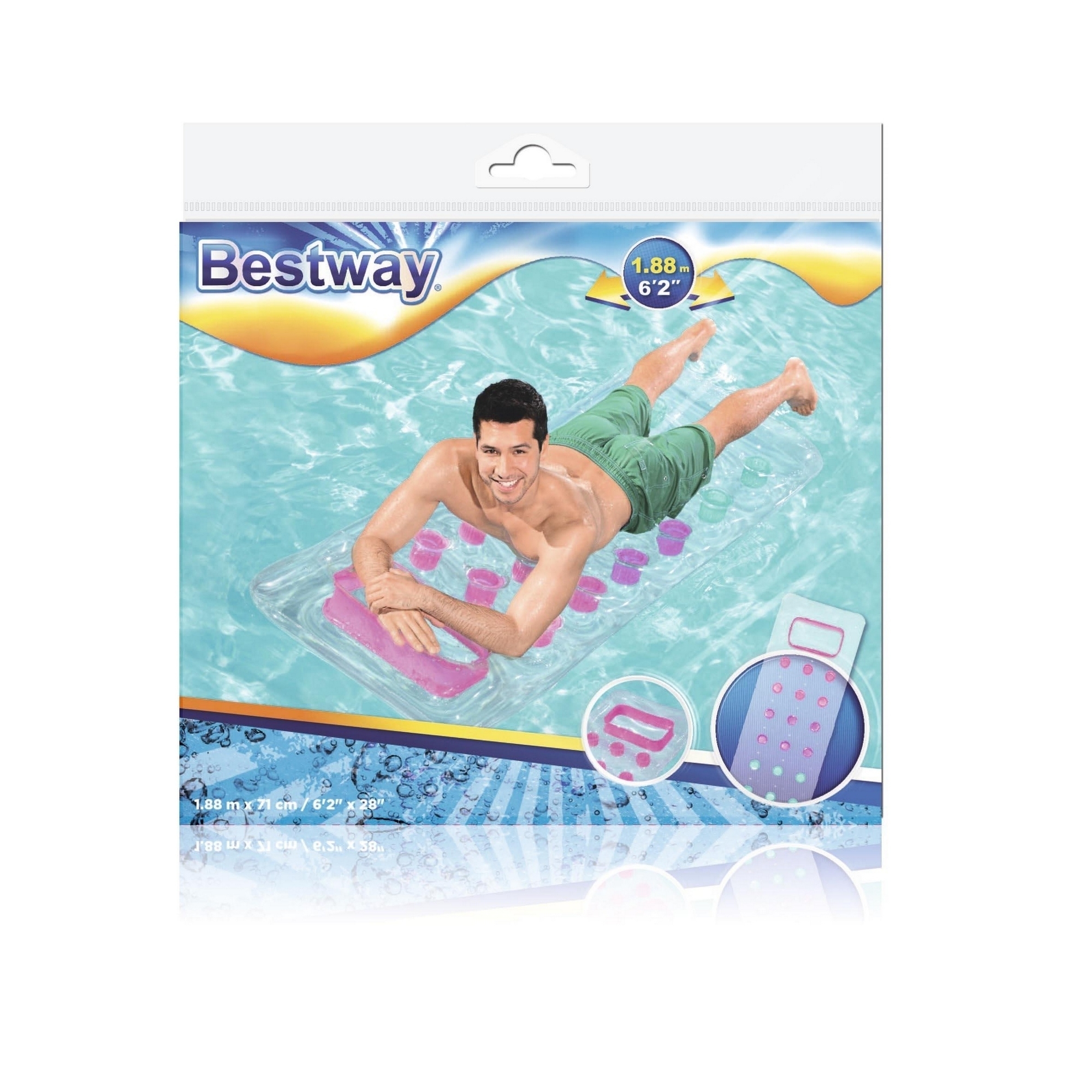Матрас надувной с окном 188x71см Bestway 43040