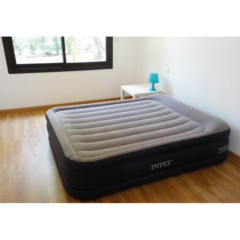 Надувная кровать Intex Deluxe Pillow Rest Raised Bed 152х203х42см, встроенный насос 64136