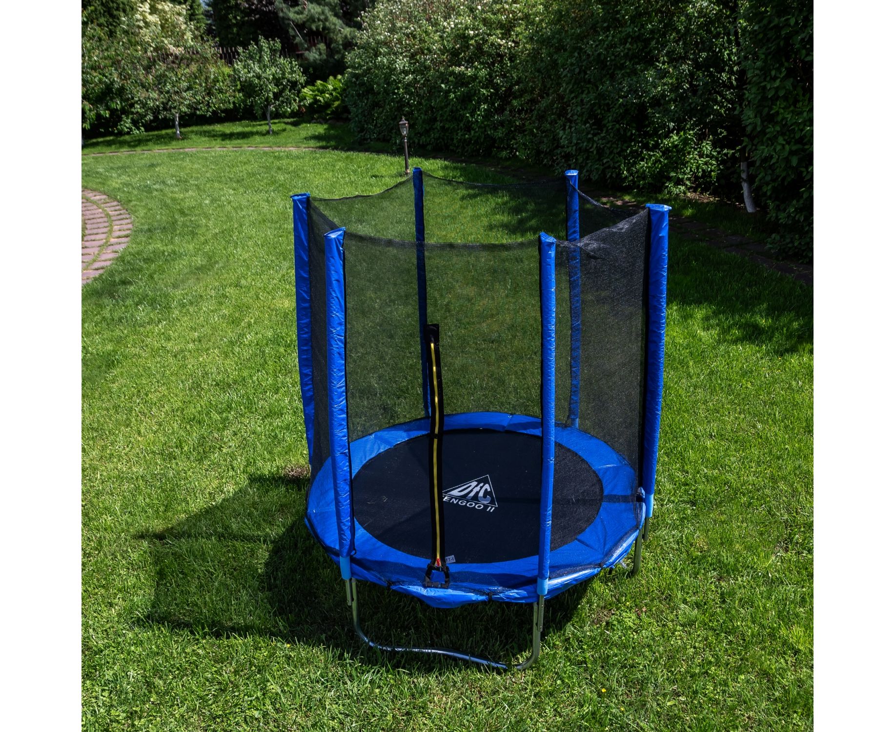 Батут DFC Trampoline Fitness 14ft наружн.сетка (427см) 14FT-TR-B синий