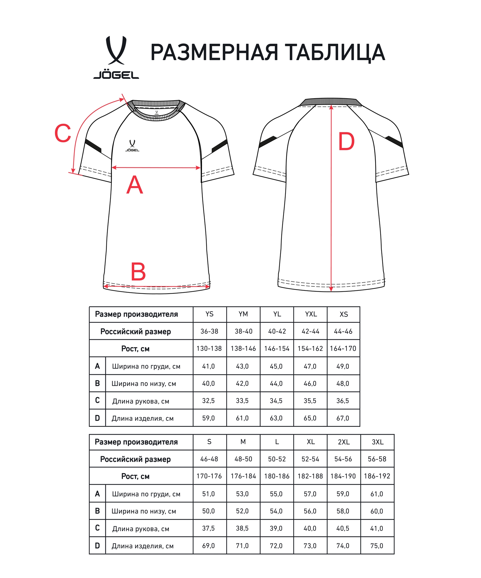 Футболка тренировочная Jogel CAMP 2 Training Poly Tee, красный