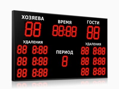 Табло для хоккея Импульс 727-D27x4-D21x5-L6xD15x5