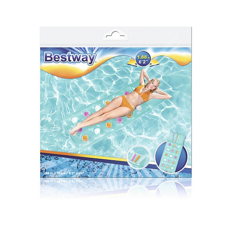 Матрас надувной 188x71см Bestway 43014 цветной