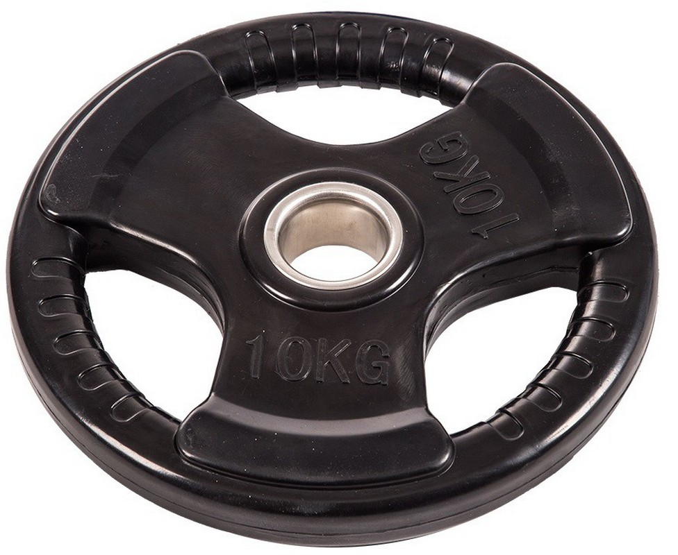 Диск обрезиненный черный 3 Handle D51мм 10кг Profi-Fit