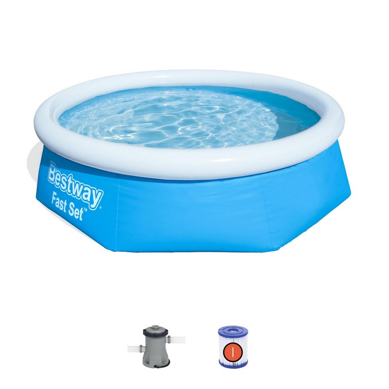 Бассейн 244х66см+фильтр-насос Bestway Fast Set 57268