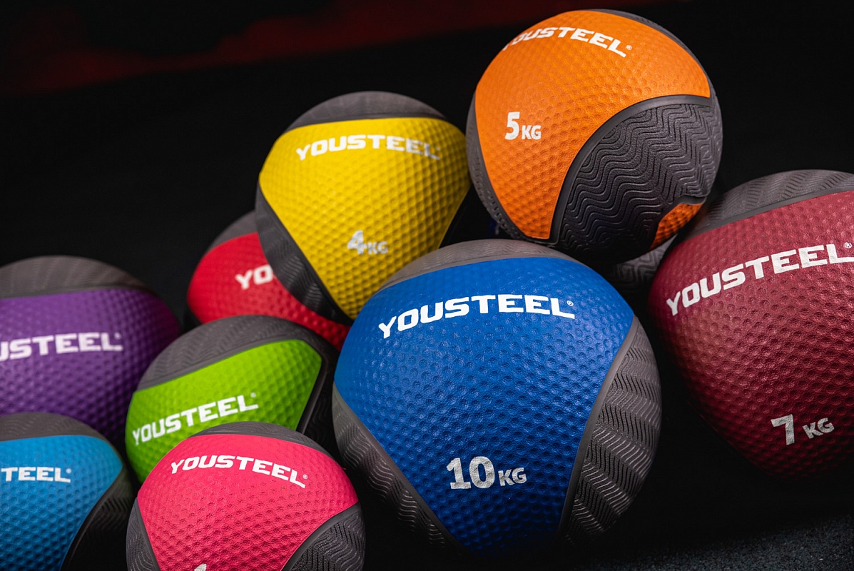 Медицинбол резиновый 2KG YouSteel 19см