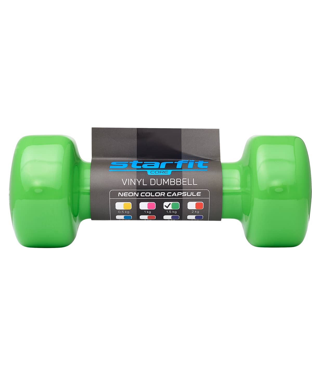 Гантель виниловая Star Fit DB-101 1,5 кг, зеленый