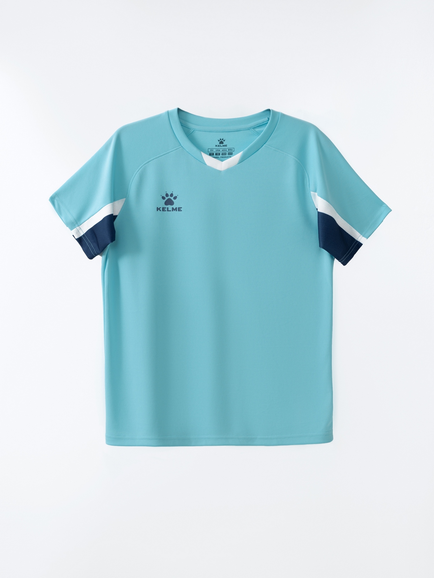 Детская футбольная форма Kelme Short-Sleeved Football Suit 8251ZB3002-405 Light Blue\Dark Blue