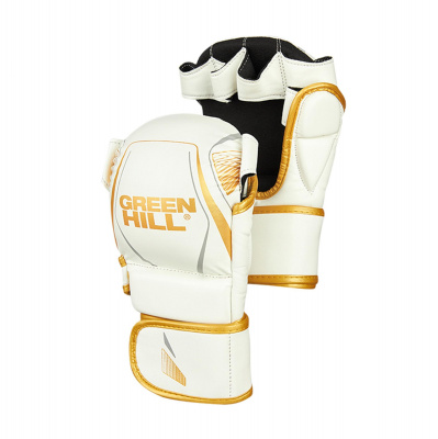Гибридные перчатки для MMA Green Hill MMI-603GH бело-золотой