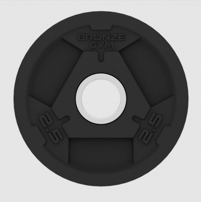 Диск олимпийский обрезиненный 2,5 кг Bronze Gym BGPLR025