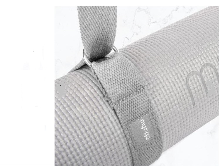Ремень для йоги 180 см Yoga Belt and Sling 2 in 1 Myga RY1136 серый