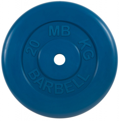 Диск обрезиненный d31мм MB Barbell MB-PltC31-20 20 кг синий