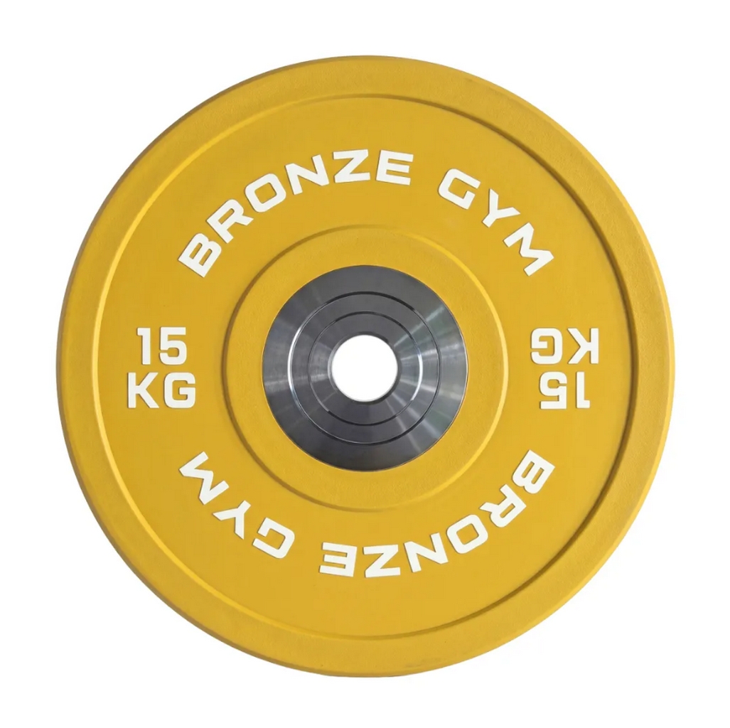 Диск олимпийский тяжелоатлетический 15 кг Bronze Gym BGPLWL150 желтый