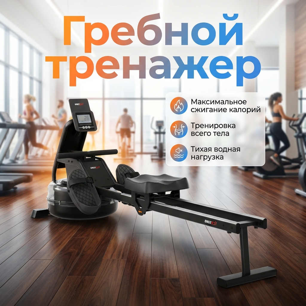 Гребной тренажер UnixFit Water Rower 340 RMWT340
