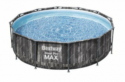 Каркасный бассейн 366х122см, 10250л, фильтр-насос, лестница Bestway Steel Pro Max 561PZ