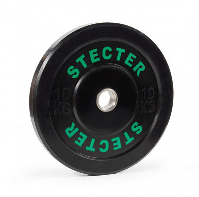 Каучуковый диск (rubber bumper plates) 10 кг Stecter