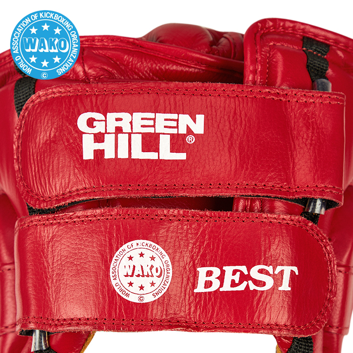 Кикбоксерский шлем Green Hill Best WAKO Approved HGB-4016w, красный