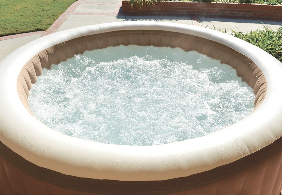 СПА-бассейн Bubble Massage 145/196х71см, 795л, круглый с круговым пузырьковым массажем Intex 28426
