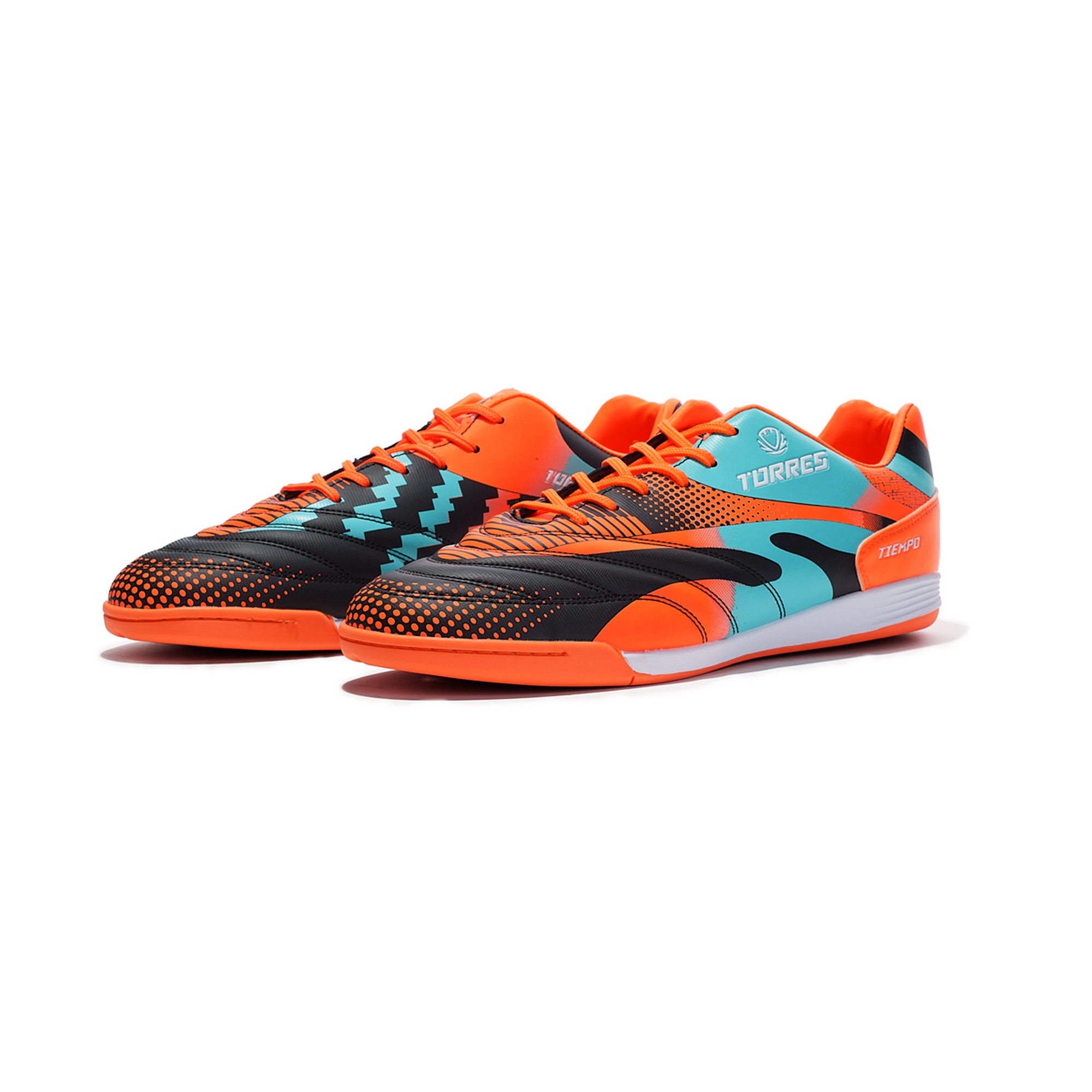 Бутсы зальные Torres TIEMPO TS134236-417 оранжево-бирюзовый