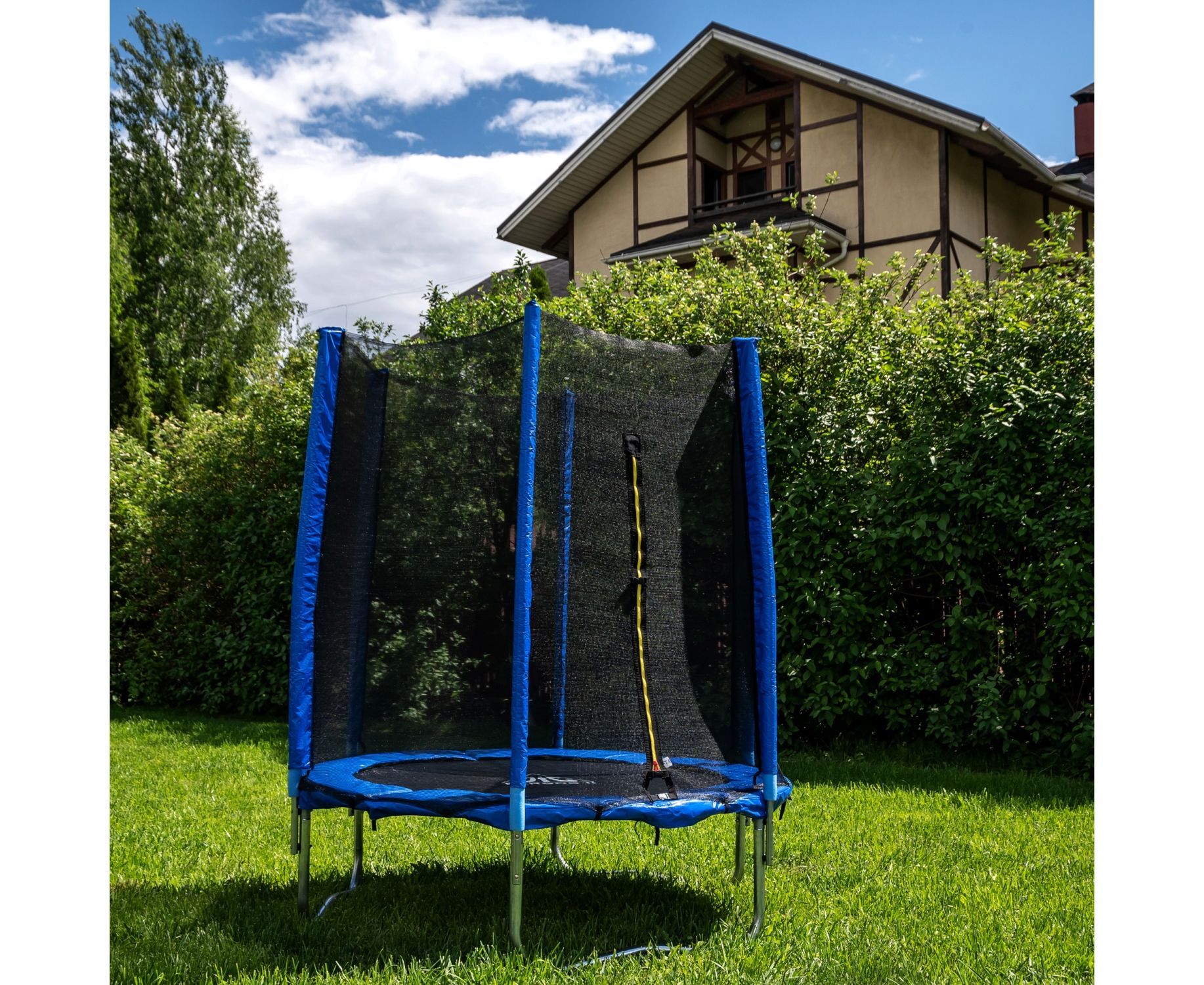 Батут DFC Trampoline Fitness 14ft наружн.сетка (427см) 14FT-TR-B синий