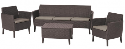 Комплект Салемо трипл сет коричневый Salemo 3 seater set