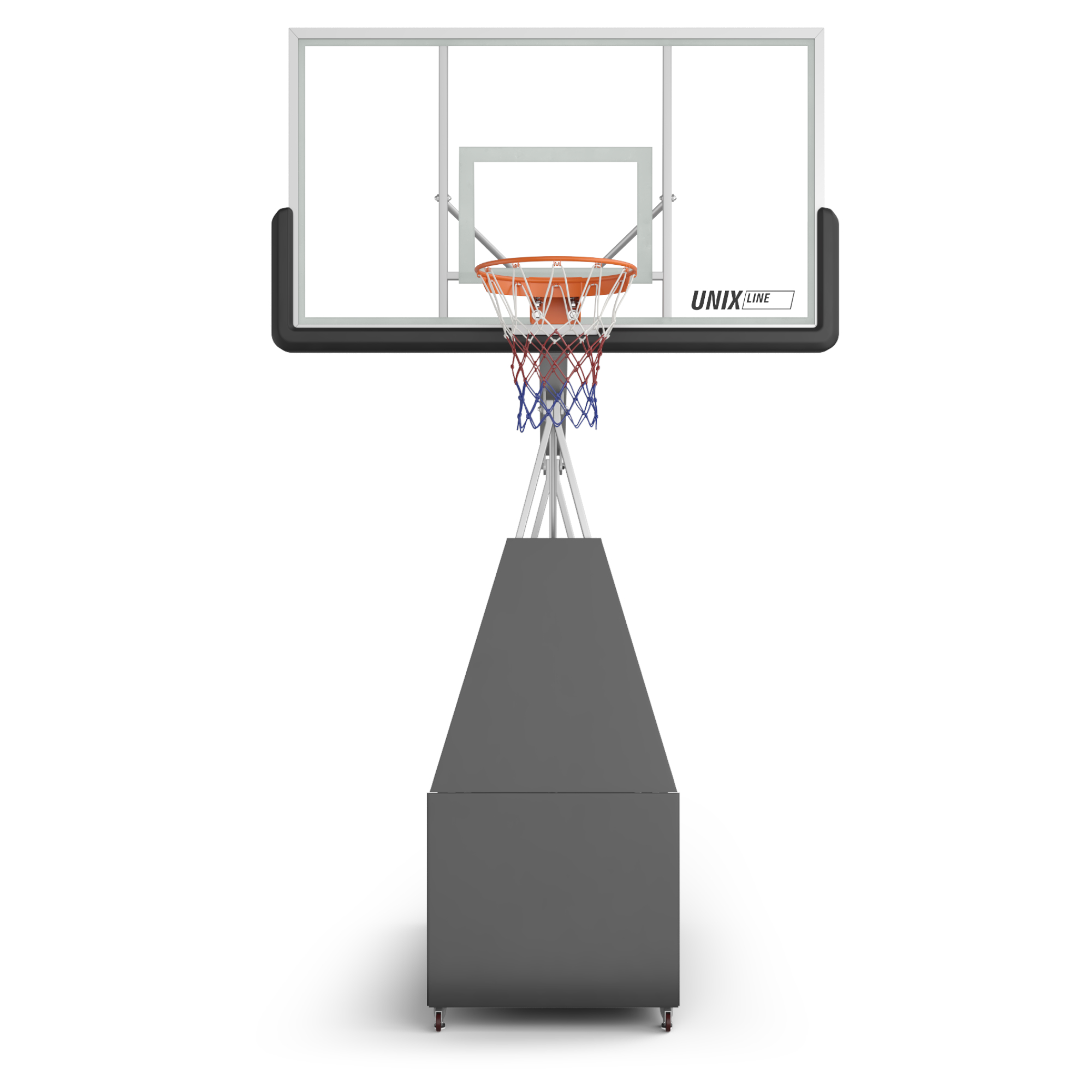 Баскетбольная стойка UnixFit Line B-Stand-TG PRO 72"x42" R45 H120-305 см BSTSFPPR305_72TGBK