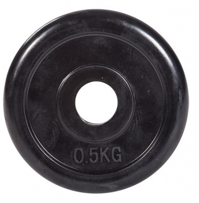 Диск обрезиненный черный Classic D26 0,5кг Profi-Fit