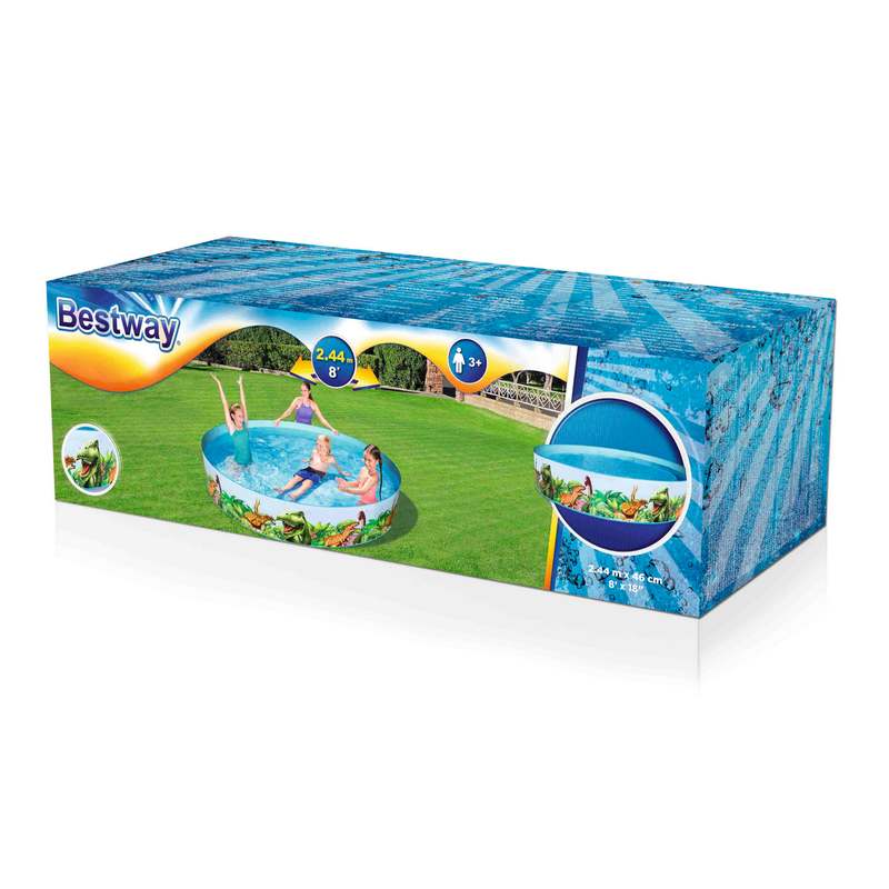 Детский надувной бассейн Bestway 55001 Fill 'N Fun Dinosaur (244х46)