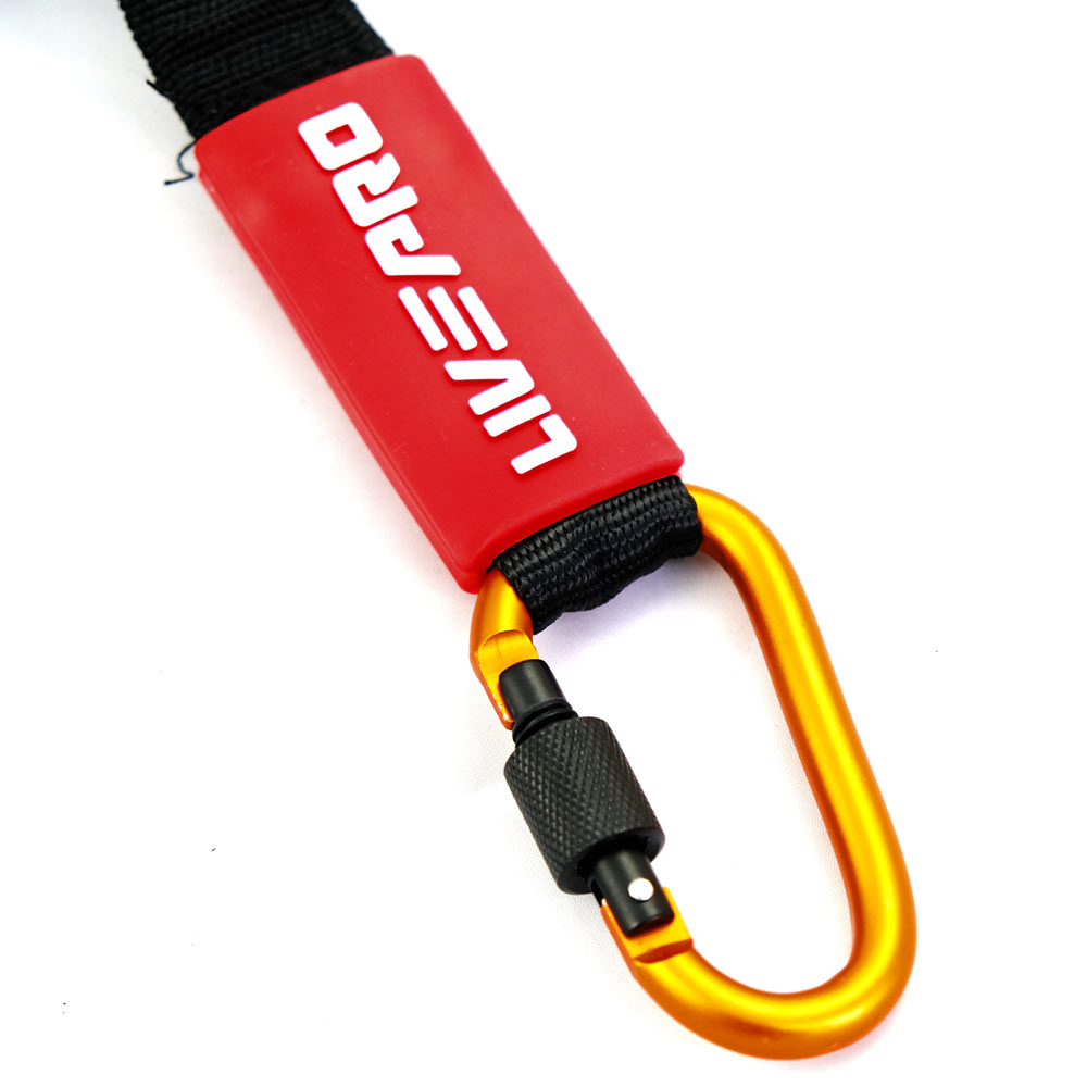 Амортизатор в рукаве с карабином Live Pro Resistance Tube LP8401-Н высокое сопротивление, черный\красный