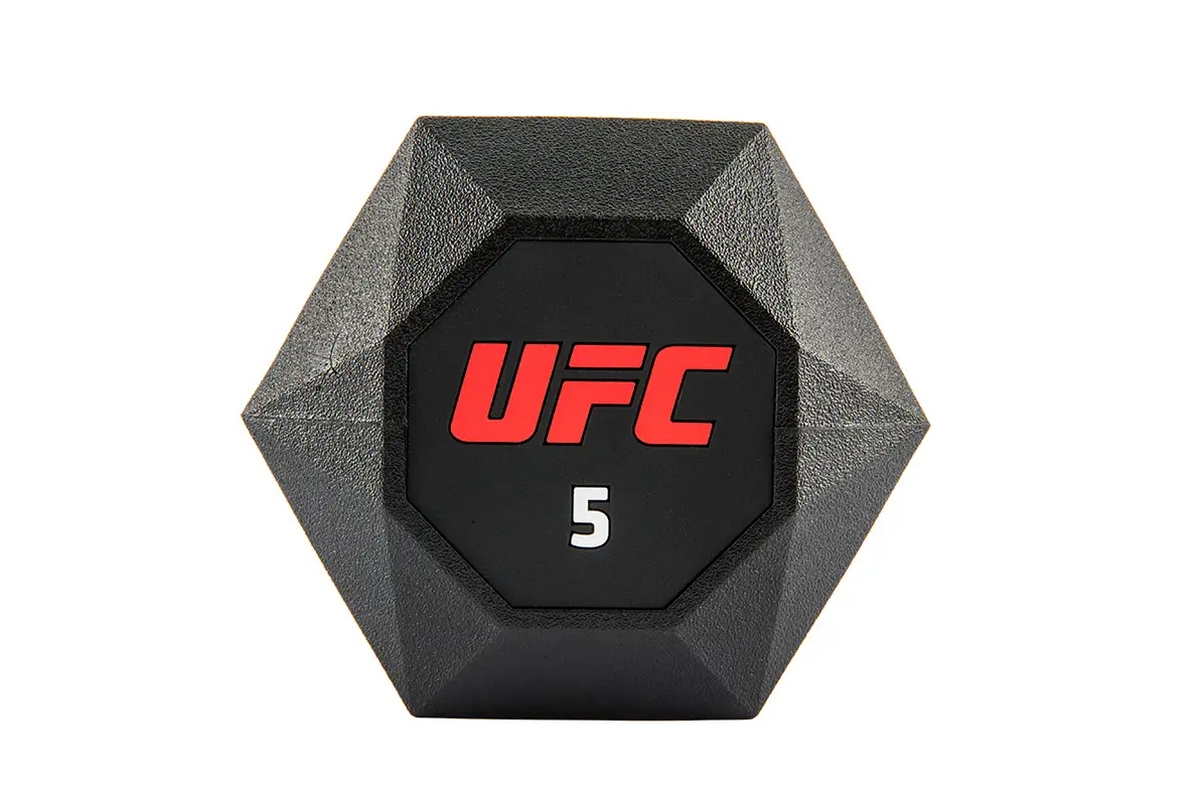 Комплект обрезиненных октагональных гантелей 10 пар от 2,5 до 25кг UFC Octagon Dumbbell UHA-75538-84