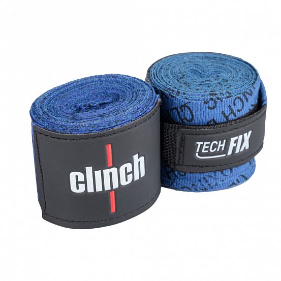 Бинты эластичные Clinch Boxing Crepe Bandage Tech Fix синие C140 длина 3.5 м