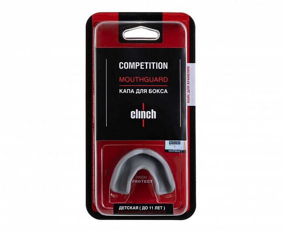 Капа одночелюстная Clinch Competition Single Layer Mouthguard C511 серый