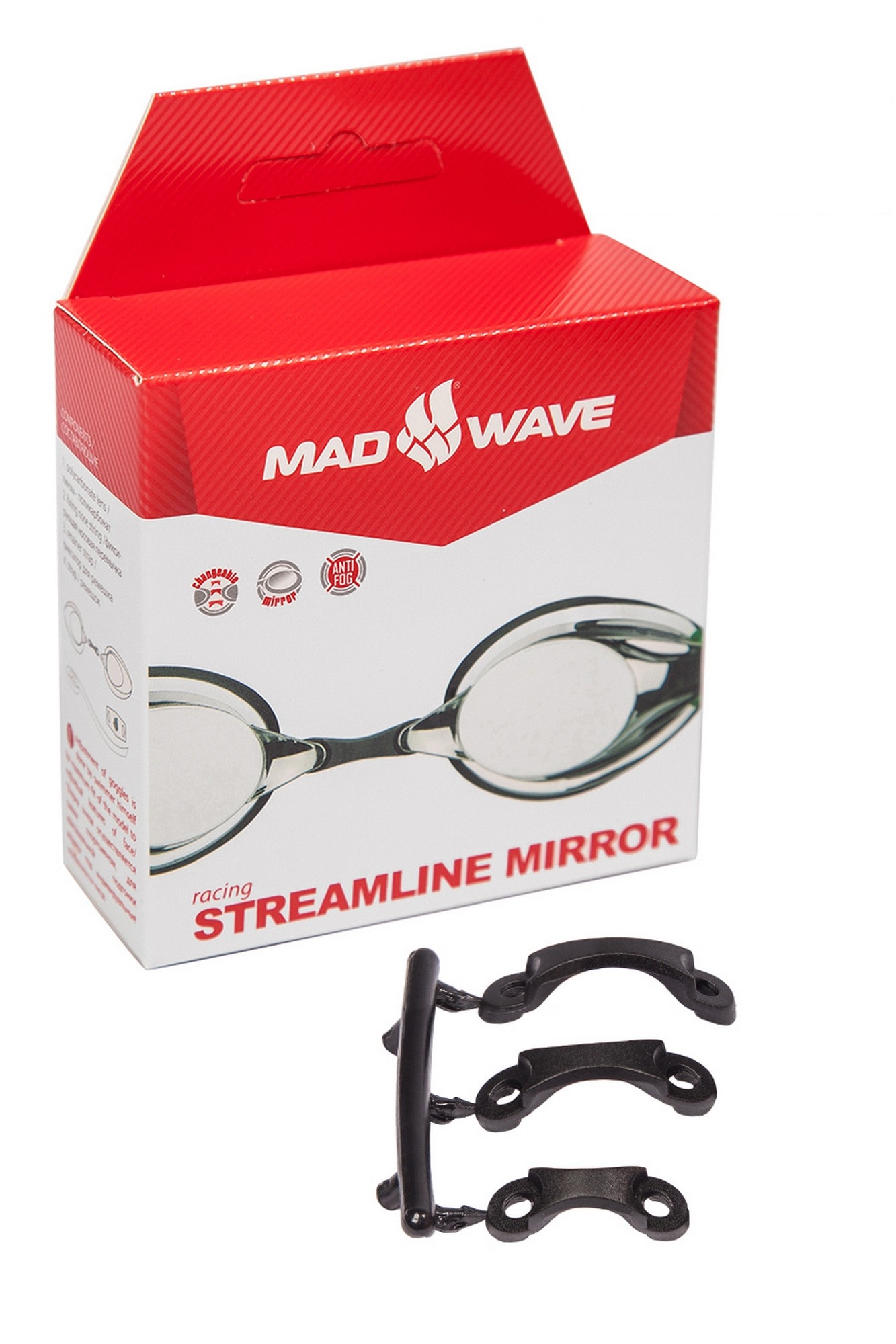 Стартовые очки Mad Wave Streamline Mirror M0457 02 0 10W зеленый