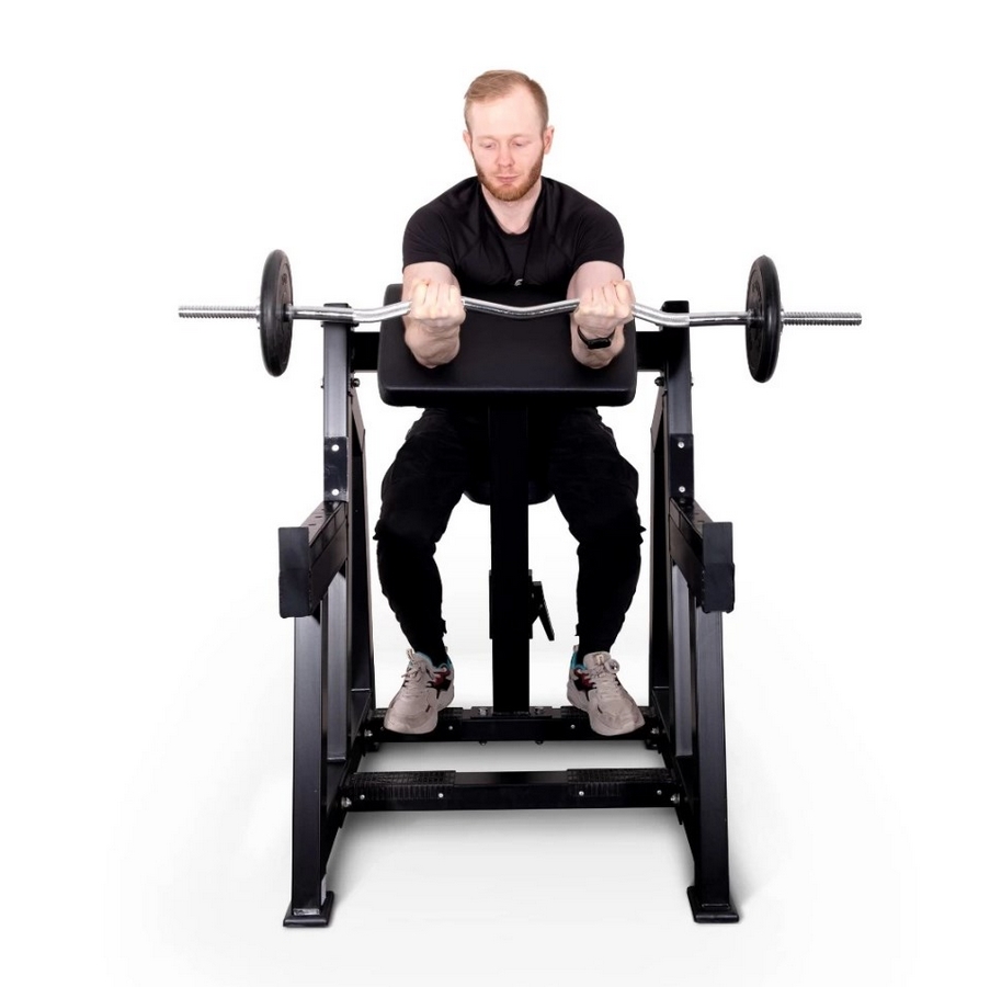 Скамья Скотта ProTrain PP120, полностью черная | Premium Fitness