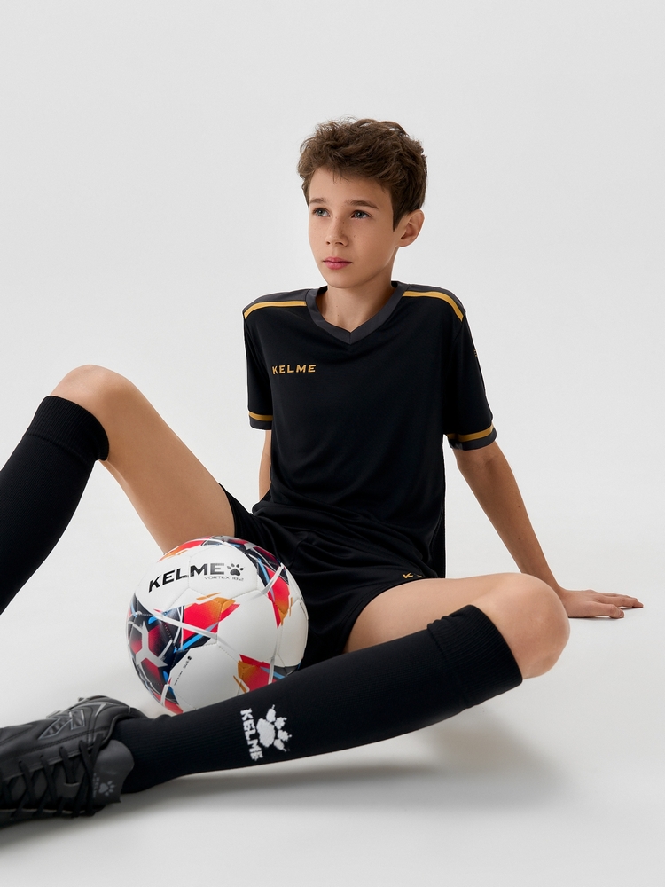 Детская футбольная форма Kelme Children's Short-sleeved Football Uniform Set 7451ZB3793-037 Black