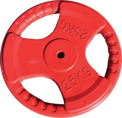Диск обрезиненный цветной 3 Handle D26 25кг Profi-Fit