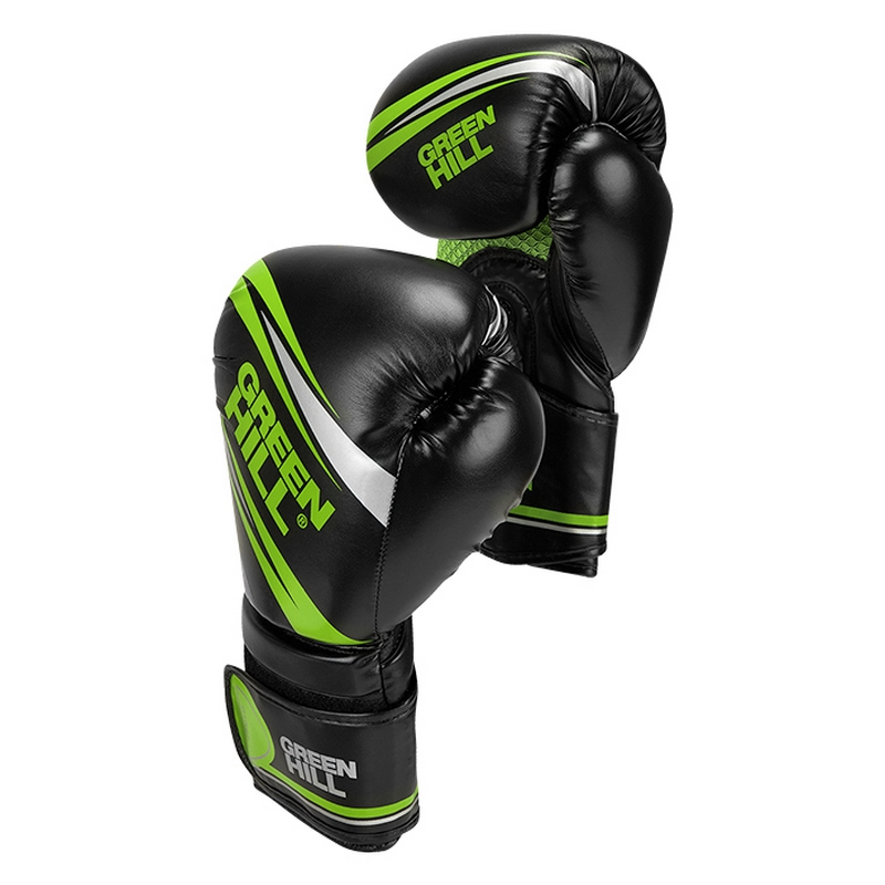Перчатки боксерские Green Hill TEK7 BGT-2279 черно-зеленый
