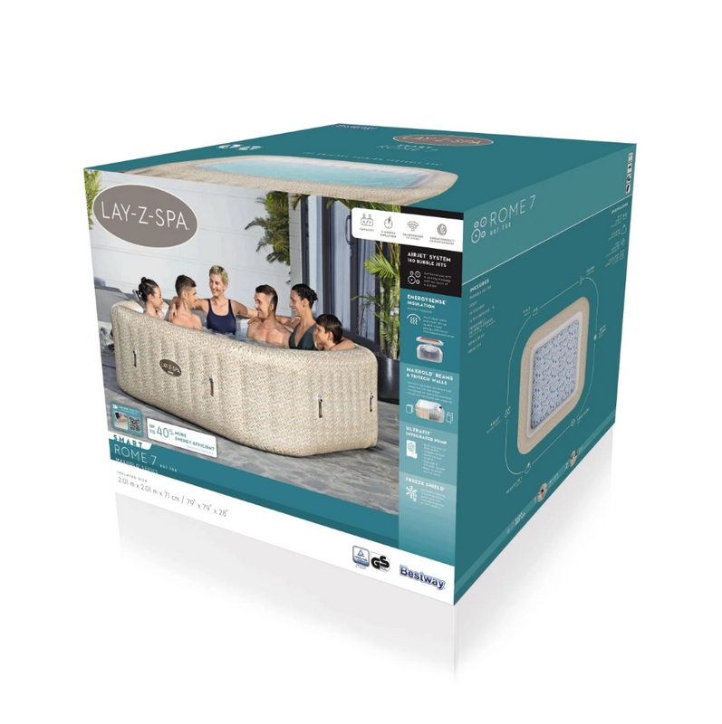 Надувной СПА бассейн (джакузи), 201х71 см Bestway Lay-Z-Spa Rome MaxHold 6001M