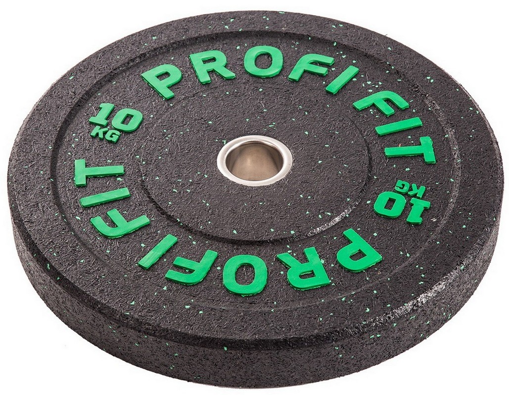 Диск для штанги Hi-Temp с цветными вкраплениями, d51 10кг Profi-Fit