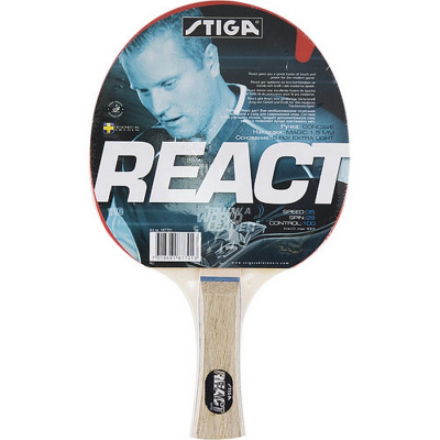 Ракетка для настольного тенниса Stiga React WRB, ITTF накладка 1877-01