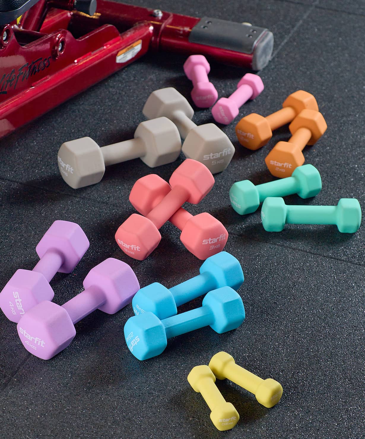Гантель неопреновая Star Fit DB-201 4 кг, фиолетовый пастель