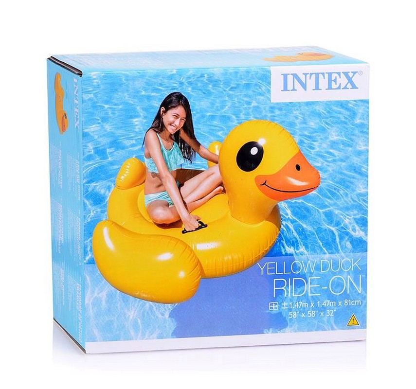 Надувной плотик Intex Желтый утенок 147х147x81 см 57556