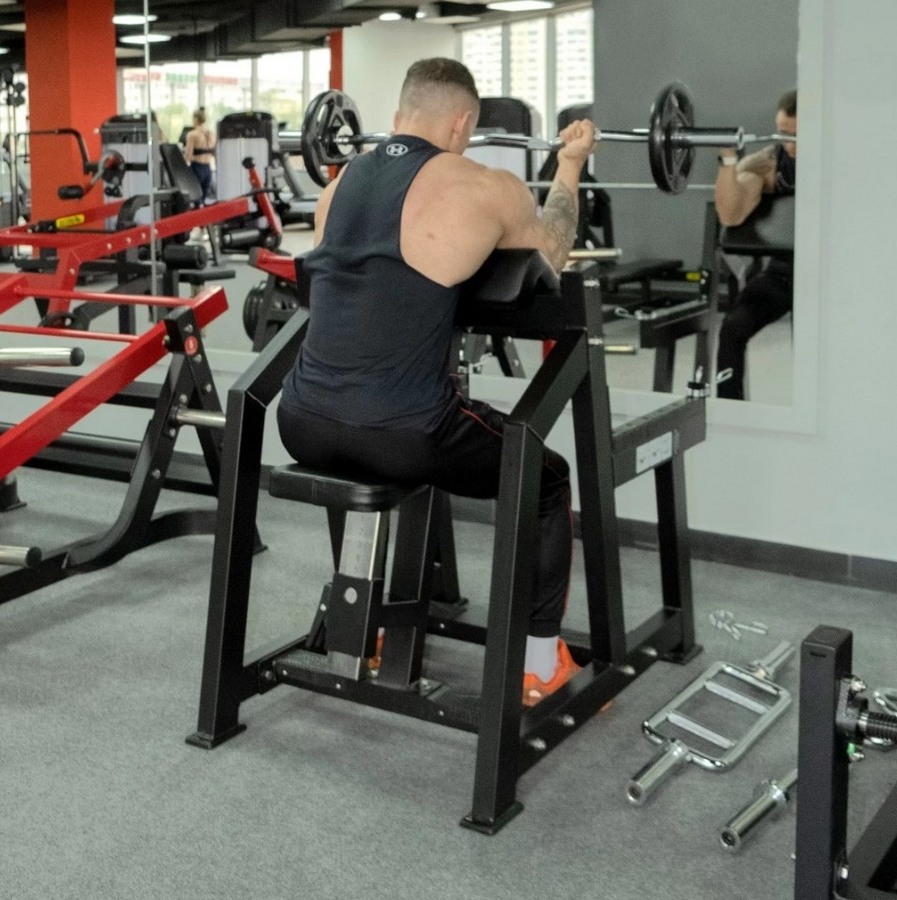 Скамья Скотта ProTrain PP120, полностью черная | Premium Fitness