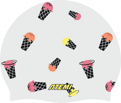 Шапочка для плавания Atemi silicone cap Ice cream hit TSC1ICH Принт