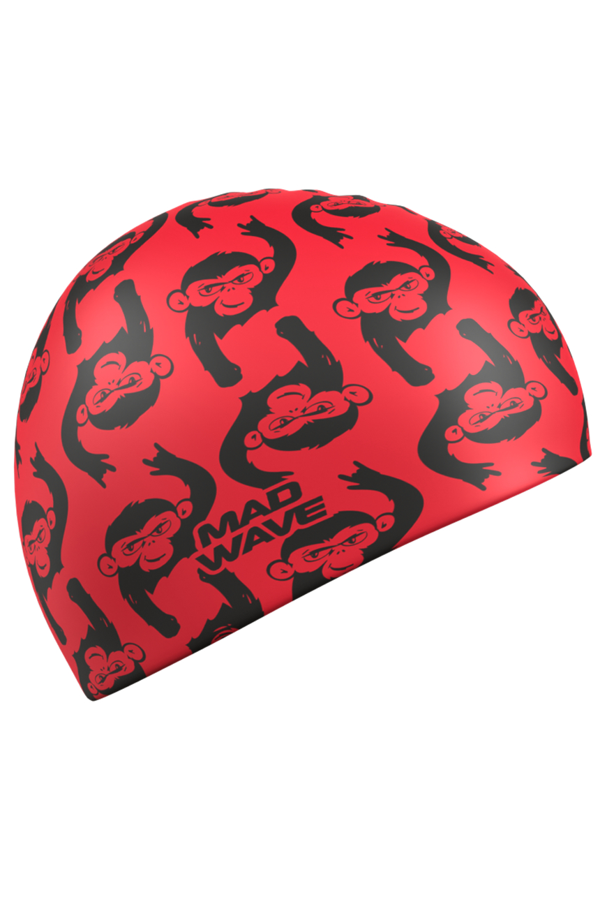 Силиконовая шапочка Mad Wave Monkeys big M0554 46 0 00W красный
