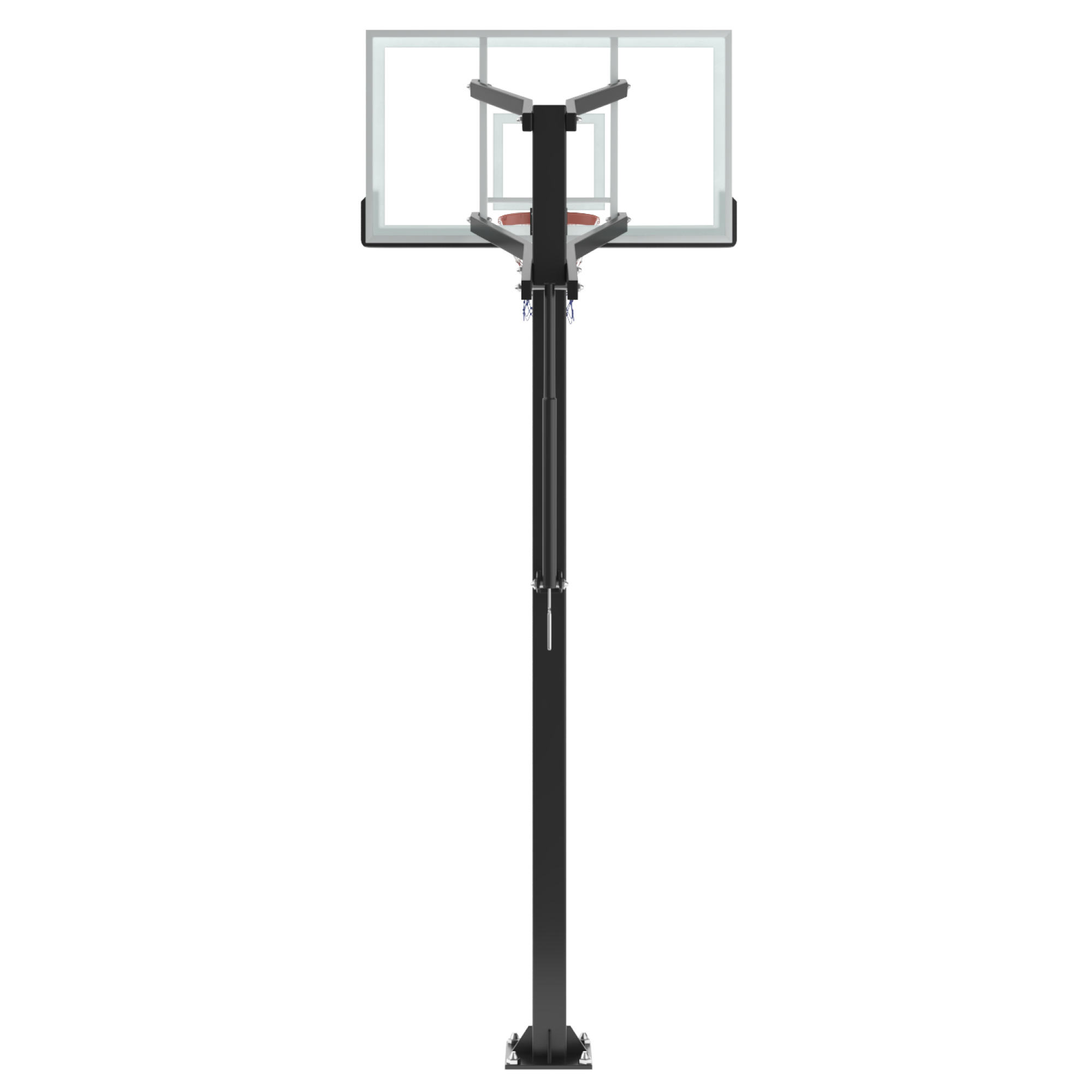 Баскетбольная стойка стационарная 72"x42" R45 H230-305см Unix Line B-Stand-PC BSTSSTPR305_72PCBK