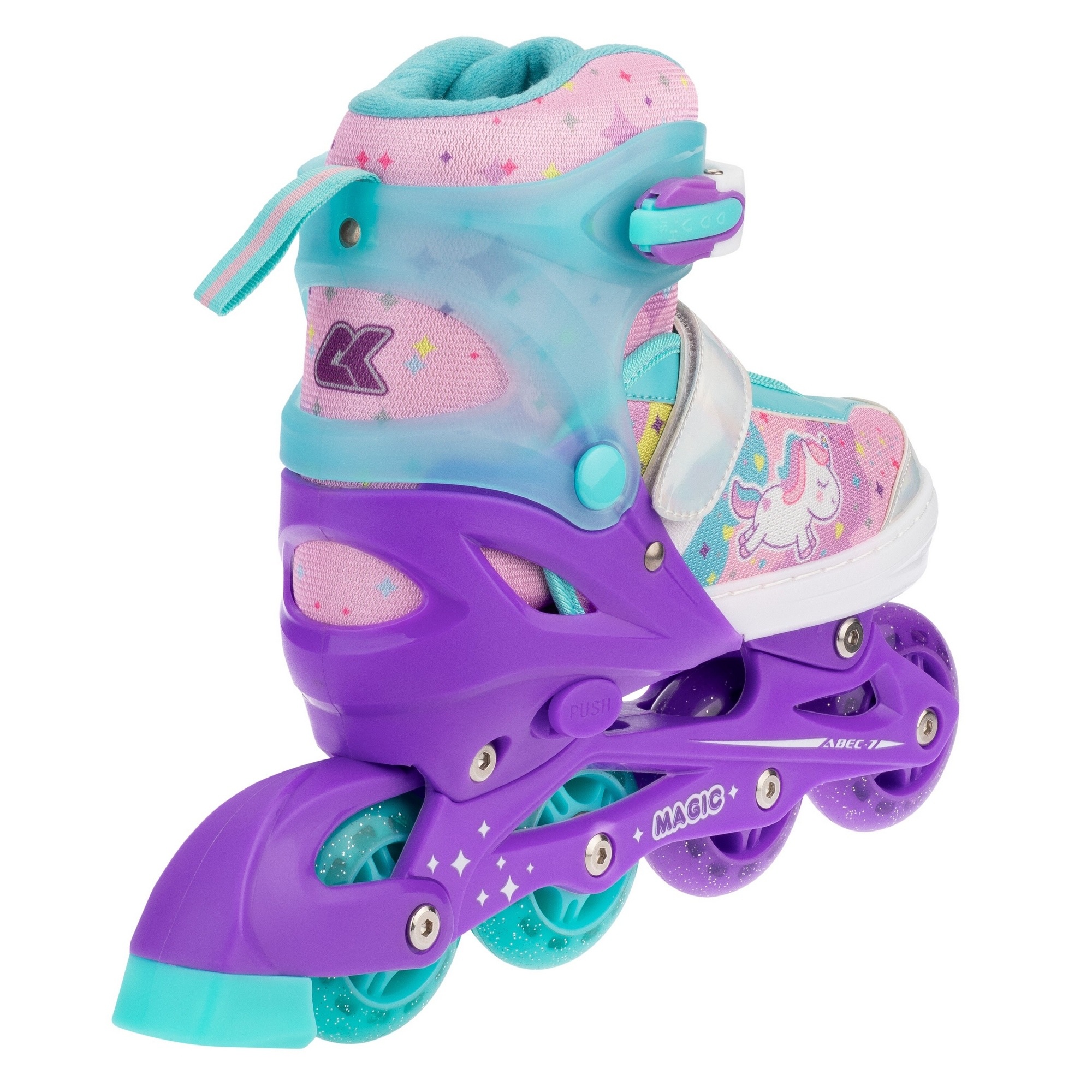 Раздвижные роликовые коньки Alpha Caprice CK-SK-P320-30 Violet (антистресс сквиш лапка в подарок)